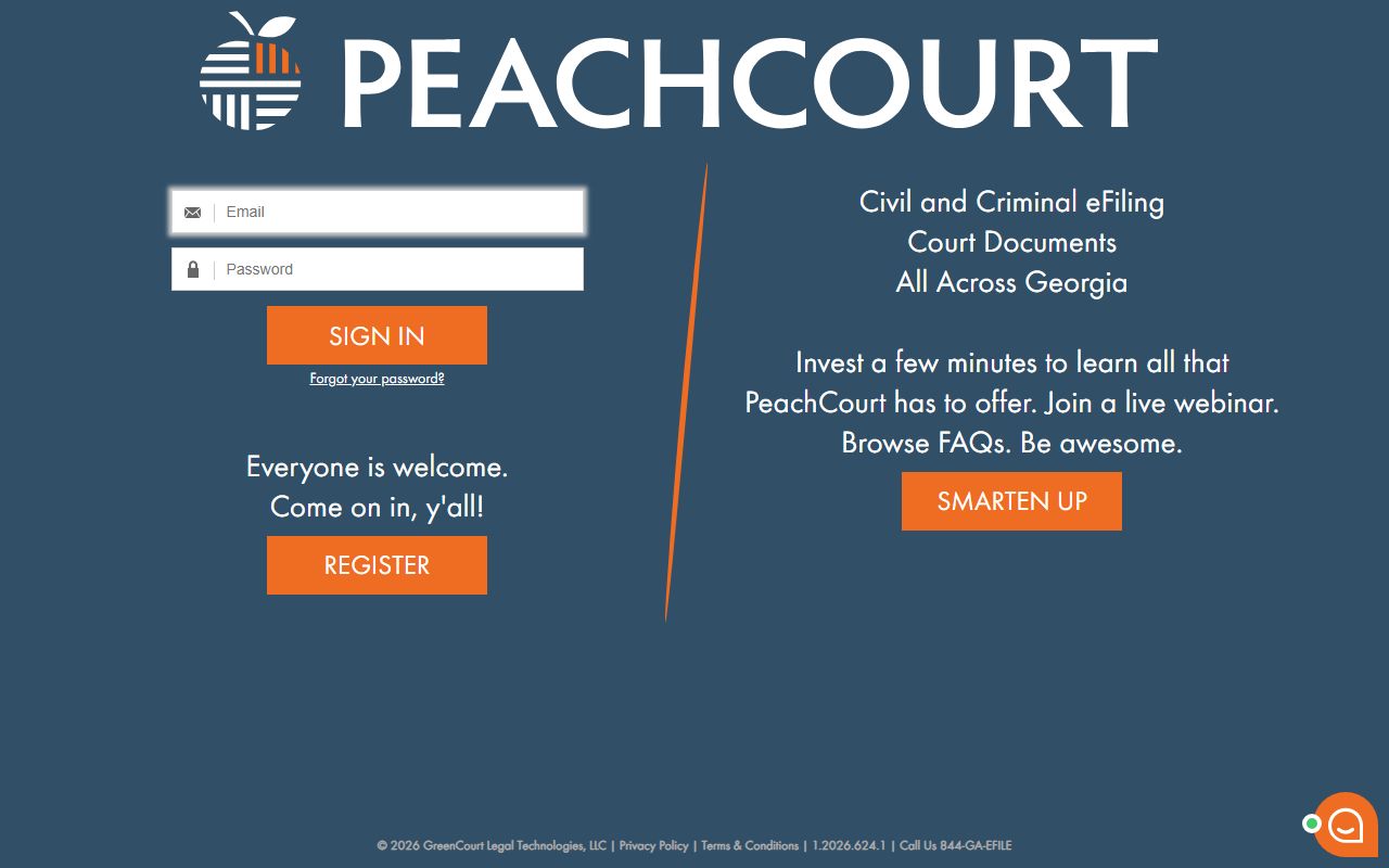 Jones County court records PeachCourt filing portal