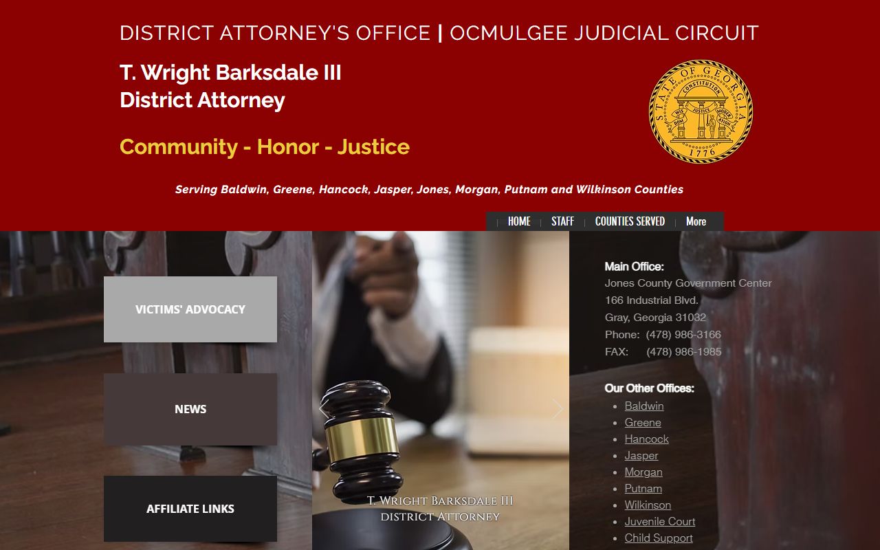 Jones County criminal court records Ocmulgee Judicial Circuit District Attorney