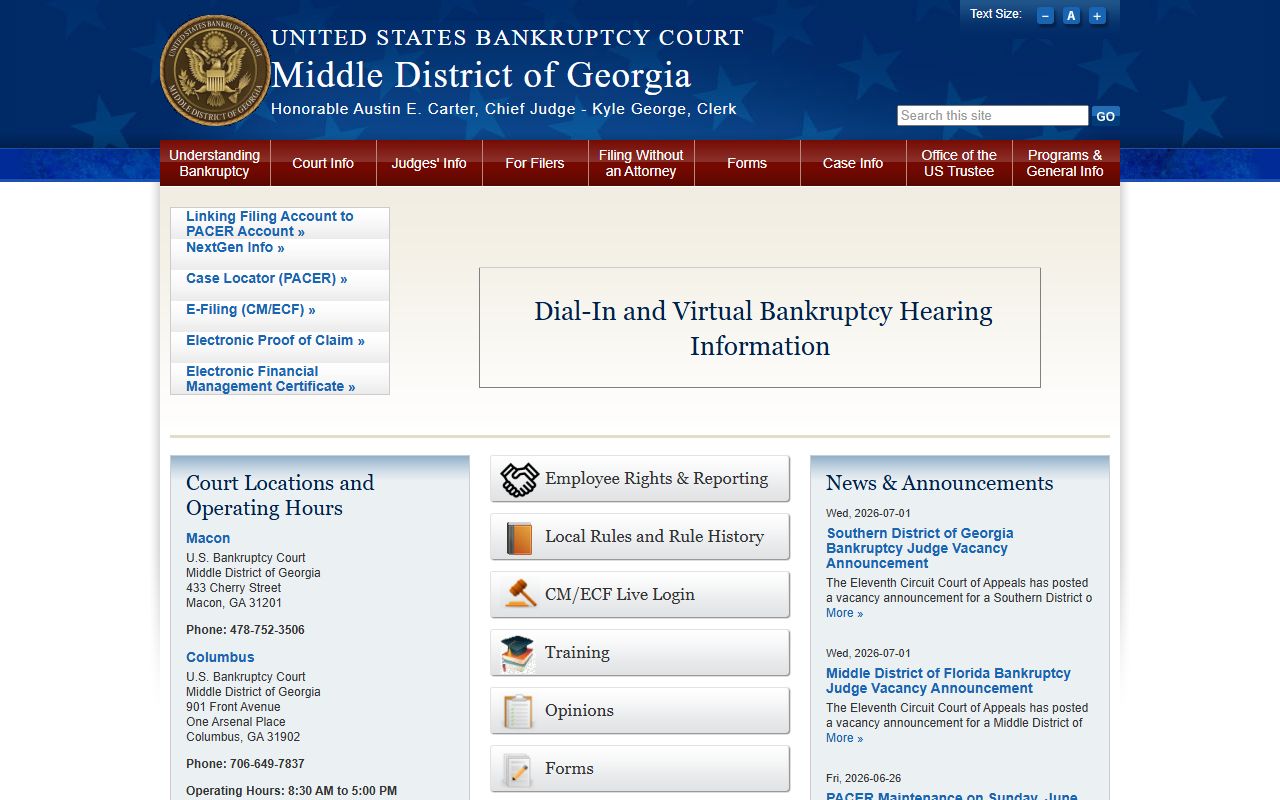 Jones County Superior Court bankruptcy court distinction